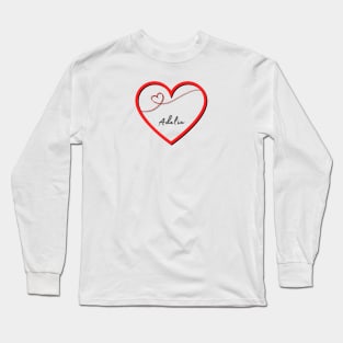 ADELIA  Name in Heart Long Sleeve T-Shirt